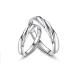 Deelfel ぺアリング フリーサイズ 2個セット プラチナ シルバー925 指輪 レディースリング メンズリング 結婚指輪 婚約指輪 専用ボック通販セール 着物　振袖　格安レンタル