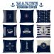  marine pattern pillowcase 45×45cm all 9 kind course taru marine NAVY navy interior miscellaneous goods 