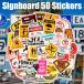  Uni -k sign sticker 50 pieces set PVC waterproof seal road sign attention signboard warning a tension suitcase MacBook