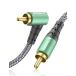 RAWAUX RCA кабель 1M 90 раз RCA to RCA цифровой аудио коаксильный кабель прямой угол сабвуфер кабель стерео fonoke-