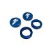 {RY206-BL}RIVA ODI Grip End Cap &amp; Clamp Kits Blue блокировка кольцо колпак голубой 
