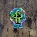 [ST-1014]Dogtown Skateboard собака Town STICKER скейтборд стикер Green Foil Cross Logo 3.8×3.2