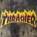 [ST-532]Thrasher Magazine Thrasher скейтборд стикер FLAME LOGO LARGE желтый 