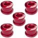 RocRide Single Chainring Bolts in Aluminum or Steel. Pack of 5.RedAluminum