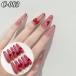  искусственные ногти длинный гель ногти накладные ногти присоединение коготь ba Rely na симпатичный Heart лента 3D линия French красный линия French Корея массовое производство type земля . искусственные ногти повседневный 