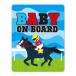  машина стикер лошадь . ездить младенец чёрный BABY ON BOARD Bay Be on панель машина магнит стикер .. пачка соответствует 210 иен ~