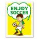  машина стикер футбол lifting мужчина ENJOY SOCCER спорт хобби . футбол машина магнит стикер .. пачка соответствует 210 иен ~