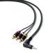  Elecom AV cable stereo Mini plug (L type 4 ultimate ) - RCA pin plug 1.0m black DH-MLWRY10BK