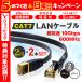 LANケーブル CAT7 2m 2本セット 10ギガビット 高速光通信 ツメ折れ防止 ランケーブル カテゴリー7