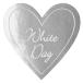  подарок наклейка белый tei Mini Heart серебряный (100 листов ) WD-13S