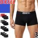  дизель DIESEL боксеры нижний одежда нижнее белье 3 шт. комплект мужской Logo вышивка хлопок одноцветный большой размер бренд подарок черный красный серый 