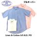  бесплатная доставка BAGGY[ Buggy ]2 L/C B.D P/O S/S короткий рукав linen хлопок тянуть over кнопка down рубашка рубашка с коротким рукавом мужской ( мужской )[smtb-m]