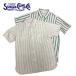  бесплатная доставка SUGAR CANE[ Sugar Cane ]DOBBY HERRINGBONE STRIPE S/S WORK SHIRT хлопок linendo Be "в елочку" рубашка с коротким рукавом мужской ( мужской )[smtb-m]