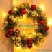  с подсветкой рождественский венок вход дверь для Рождество дверь lease оборудование орнамент мяч орнамент цветок сосна .... мяч тип аккумулятора LED свет блестящий симпатичный 