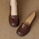  обувь женский толщина низ Loafer плоская обувь раунд tuPU кожа чёрный чай цвет ..... надеть обувь ... предотвращение скольжения весна осень-зима повседневный обычно используя женская обувь 