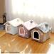  собака кошка PET HOUSE домашнее животное house складной собака house купол type для помещений купол type домашнее животное bed зима теплый ... маленький размер собака собачья конура модный симпатичный 