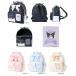  Sanrio герой z кожзаменитель проверка окно Mini Day Pack Sanrio черный mi Cinnamoroll Pochacco мой mero Day Pack рюкзак . пара рюкзак 