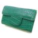  кошелек для мелочи . двоякое применение [hen заем производства ] коврик обработка футляр для карточек крокодил бирюзовый унисекс 