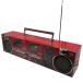 #SHARP QT-88R двойной магнитола красный красный радио кассетная дека Showa Retro двойной кассета рабочее состояние подтверждено 2617299