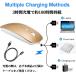 LED�_10�F����I���\�^���C�����X�}�E�X Wireless mouse �ɔ��^ Bluetooth5.2 ���� 2.4GHz Type-C�[�d�� �É� ���^ �����x 3�i�KDPI�ؑ� �I�V�������^�}�E�X �֘A�摜2