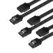 BENFEI SATA�P�[�u�� (�X�g���[�g�^) 45cm 3�{�Z�b�g SATA3 6Gbps �Ή� ���b�`�t�� SSD��HDD����-�u���b�N