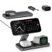 KEEPRO ���C�����X�[�d�� 3in1 �܂��ݎ� Magsafe�[�d�� ������3�̃f�o�C�X�[�d 15W/10W/7.5W �}���`�[�d�X�^��