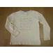  Pom Ponette Junior Pom Ponette Junior pom ponette junior child clothes long sleeve T shirt long t T-shirt top Scream white M 150cm *3