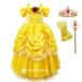  bell платье Kids Princess платье ребенок костюмированная игра Halloween Kids детский костюм девочка костюм день рождения подарок перчатки есть 100 110 120 130