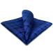 SHLAX&amp;WING Scottish проверка мужской шелк pocket square синий надлежащий использование 