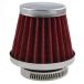 AHL air cleaner air filter 42mm all-purpose oval taper type ( red )