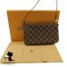  Louis Vuitton LOUIS VUITTON прекрасный товар N51983navona Damier ручная сумочка аксессуары сумка Brown Gold металлические принадлежности женский разряд A женский ba...