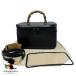  Gucci GUCCI bamboo руль vanity ручная сумочка косметичка 2WAY 2way сумка на плечо макияж сумка чёрный черный портфель портфель сумка ba...