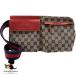  Gucci GUCCI GG campus кожа сумка "body" Cross корпус сумка-пояс поясная сумка бежевый красный темно-синий красный темно-синий разряд AB сумка [...
