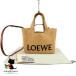  Loewe LOEWE шрифт большая сумка черновой .a2WAY Logo корзина сумка натуральный сумка на плечо ремешок ткань пакет брошюра разряд A женский сумка [ б/у ]