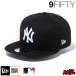 �j���[�G�� NY �L���b�v 9FIFTY NEWERA MLB �j���[���[�N�E�����L�[�X 14524954 950 NEYYAN BLK SWHI �u���b�N �z���C�g �� �� �A�W���X�^�[