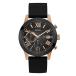 ӻ  GUESS U1055G3 GUESS Comfortable Black + Rose Gold-Tone Stain Resistant Silicone Chronograph W