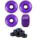   ܡ Skateboard Wheels with ABEC 7 Bearings and Spacers (Purple, 52mm)