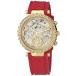 ӻ  GUESS GW0484L1 GUESS Ladies 36mm Watch - Red Strap Gold Tone Case Clear Dial