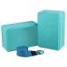  yoga block fitness Clever Yoga Blocks 2 Pack with Strap - Extra Light Weight Sweat Repellin