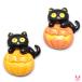  декоративные элементы Halloween чёрный кошка . тыква детали 4 шт 