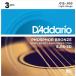 D'Addario ダダリオ アコースティックギター弦 フォスファーブロンズ Light .012-.053 EJ16-3D 3set入りパック