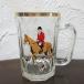  England kitchen miscellaneous goods glass made beer mug Via mug fox hunting Britain glass 1106saz