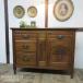  England antique furniture sideboard cabinet display shelf cupboard wooden mahogany Britain SIDEBOARD 6345d