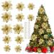 DERAYEE Christmas tree decoration ornament lease artificial flower 24 pieces set clip attaching Christmas flower wheel Berry decoration equipment ornament decoration attaching 