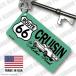 G5 CMプレート キーホルダー #005 ROUTE 66 Cruisin // ナンバープレート キーリング 男性 メンズ MADE IN USE アメリカン雑貨 ネコポス可