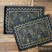(2 pieces set )... pattern place mat pair stylish tableware lovely Cafe manner rug India fish Mother's Day 