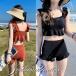  new work! swimsuit lady's bikini bustier manner high waist 2 point set flair frill 20 fee 30 fee 40 fee for women swimsuit set summer sea beach 