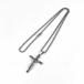  Cross колье подвеска 10 знак . нержавеющая сталь серебряный цвет 3.1cmX4.7cm значение мужской женский большой аксессуары женщина цепь модный костюмированная игра 