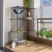  кошка для клетка большой 2 уровень 3 уровень модный DIY кошка клетка складной сборка тип переформирование . починка простой много голова .. маленький кошка с лестницей . мера 