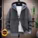  knitted coat men's reverse side nappy poa coat reverse side nappy jacket foot attaching jacket men's outer plain winter spring autumn protection against cold thick temperature . heat insulation 